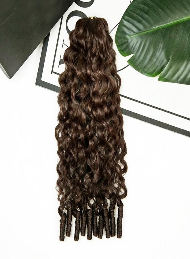 JYZ Burmese Curly Crochet Human Hair Pre-Separated Invisble Micro Loop Human Crochet Hair Extensions Seamless and Knotless Feather Crochet Human Hair 14" 4# Medium Brown 100 Strands(2 Pack 120g) - Image 4