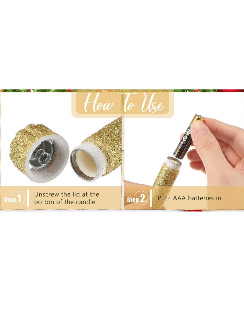 Excefore LED Taper Candles, 12 Pcs 19cm Long LED Flameless Flickering Window Candles Battery Operated White Candle Sticks for for Home, Restaurant, Wedding, Display Stand Ornaments Decor - Image 3