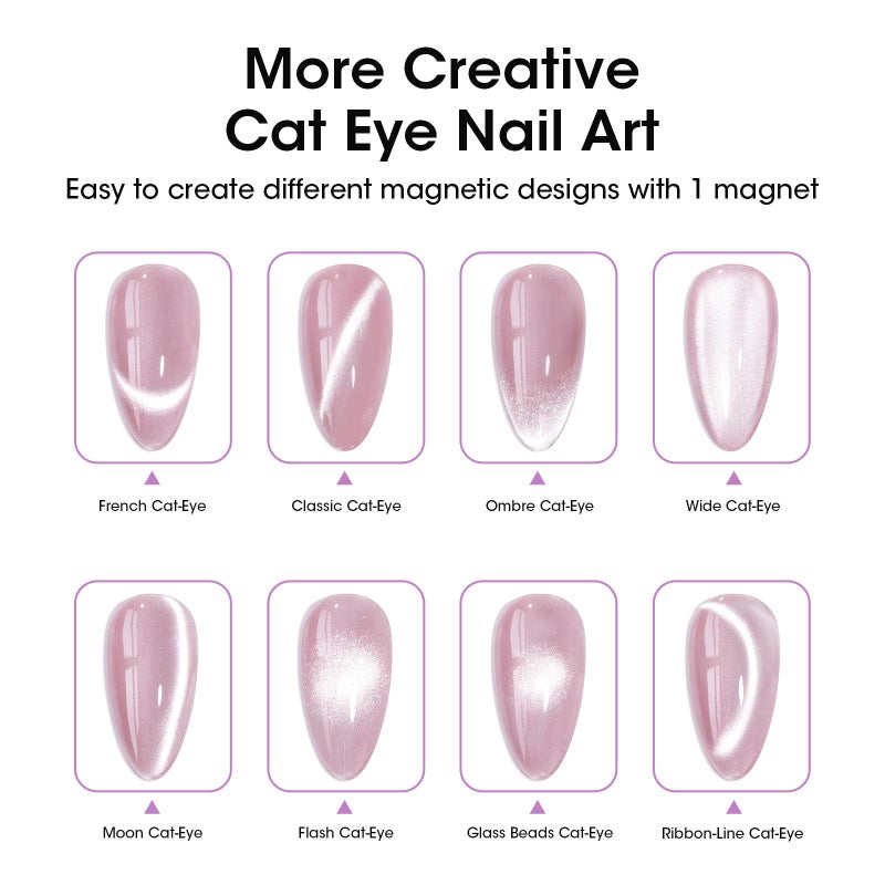 Gellen Double-Ended Cat Eye Magnet Stick for Nail â€“ Dual Cat Eye Gel Nail Polish Sturdy Magnet Tool with Round Beads, Multifunctional Cat-Eye Nail Art Effect at Home or Salon DIY - Image 4