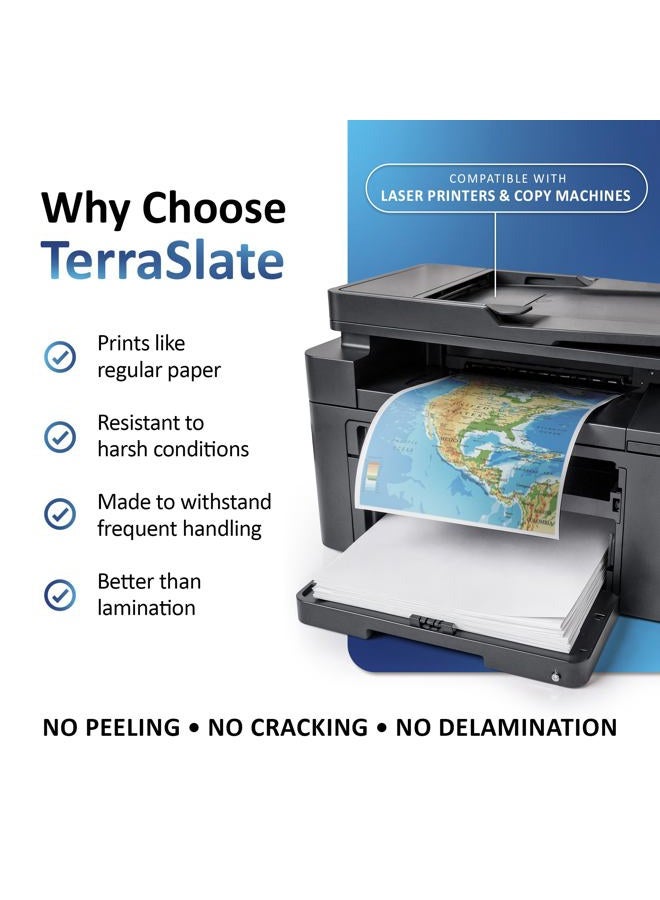 TerraSlate Paper 5 MIL 8.5" x 14" Waterproof Laser Printer/Copy Paper 50 Sheets - Image 4