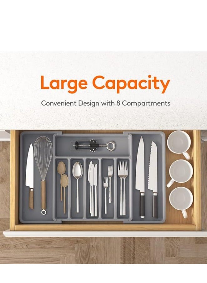 Stunning plastic storage box with adjustable cutlery rack and extendable drawers - Image 2