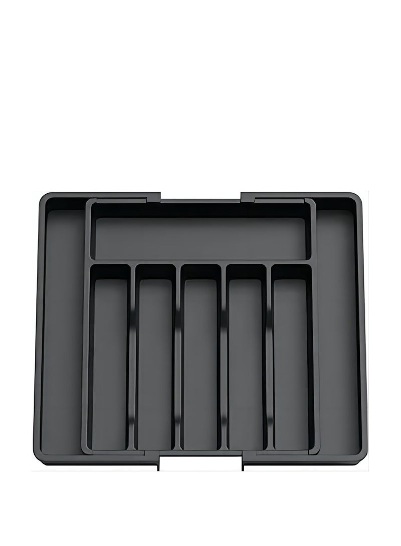 Stunning plastic storage box with adjustable cutlery rack and extendable drawers - Image 1