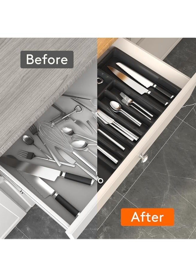 Stunning plastic storage box with adjustable cutlery rack and extendable drawers - Image 4