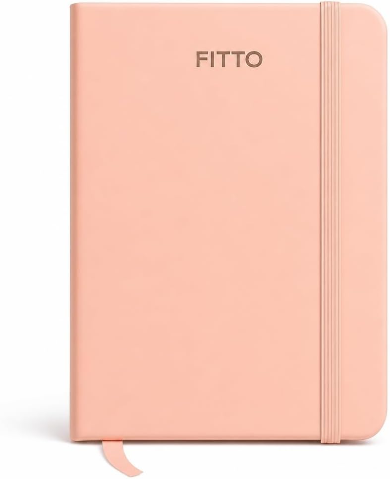 Fitto Customizable A6 Notebook Pink Cover 80gsm, 100 Sheets, 14.3x10.3cm - Image 1