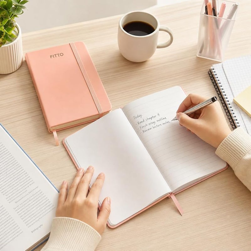 Fitto Customizable A6 Notebook Pink Cover 80gsm, 100 Sheets, 14.3x10.3cm - Image 3