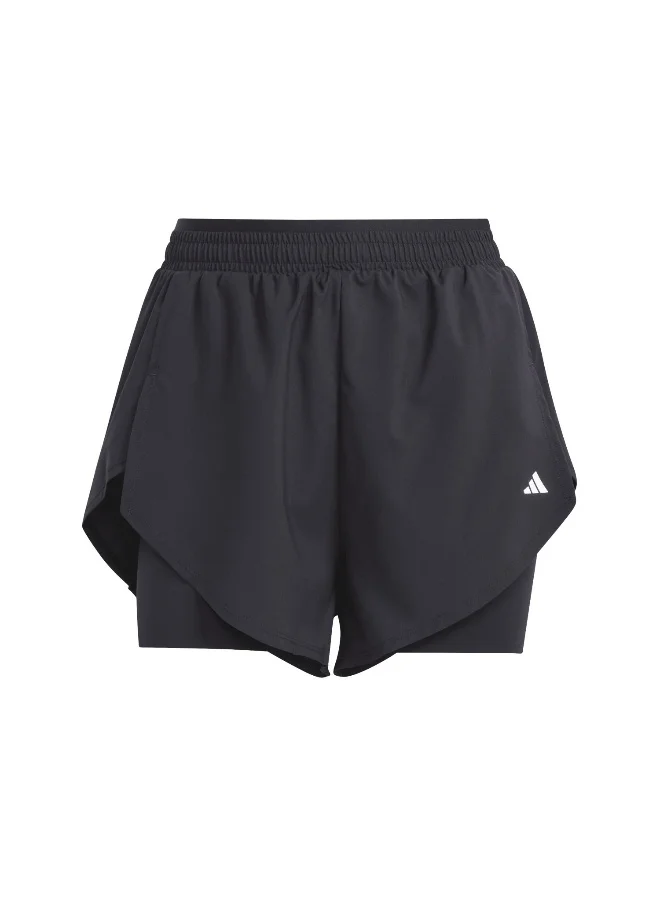 Adidas Adidas Wtr D4T 2In1Sh Black Training Shorts For Women XS