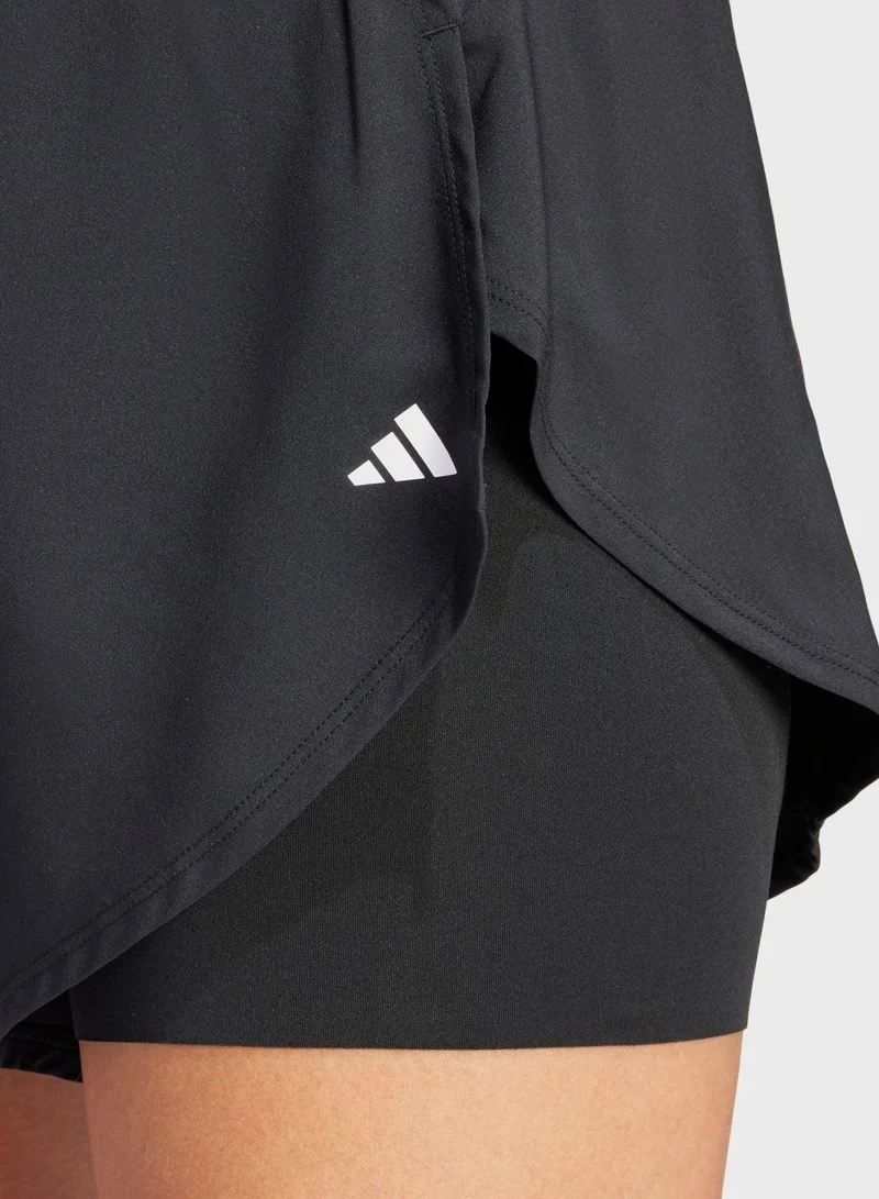 adidas شورت تدريب نسائي أسود  في  مقاس