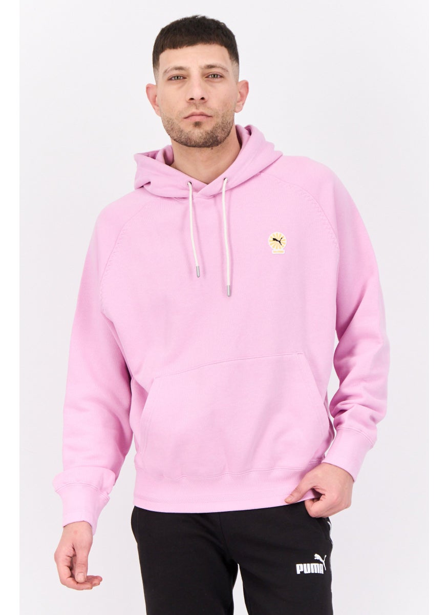 Puma x Palomo Men Sportswear Fit Brand Logo Long Sleeve Outdoor Hoodie, Lavender  - Image 1