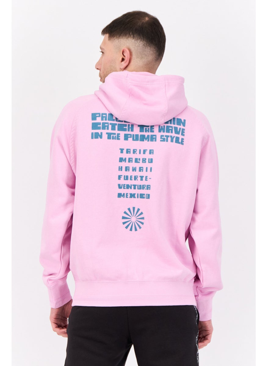 Puma x Palomo Men Sportswear Fit Brand Logo Long Sleeve Outdoor Hoodie, Lavender  - Image 2