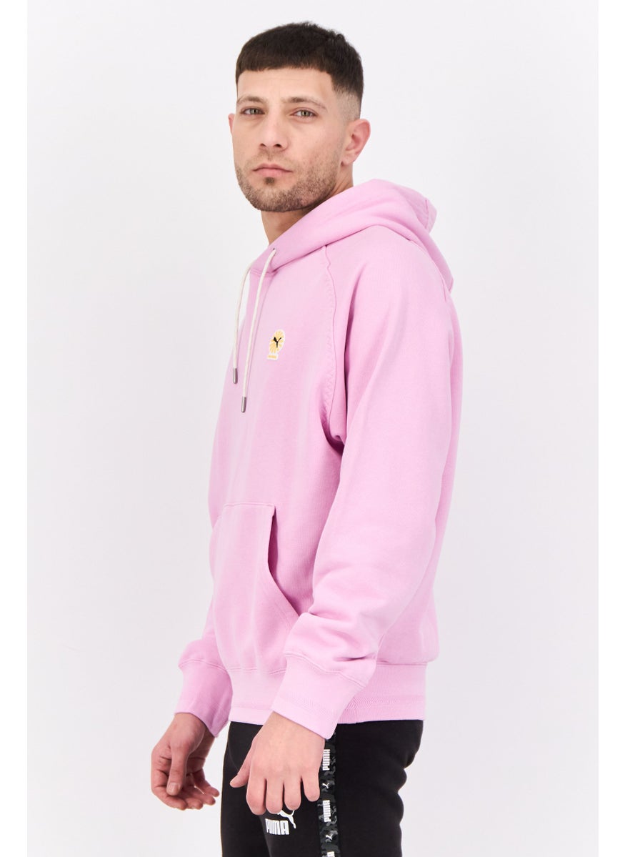 Puma x Palomo Men Sportswear Fit Brand Logo Long Sleeve Outdoor Hoodie, Lavender  - Image 3