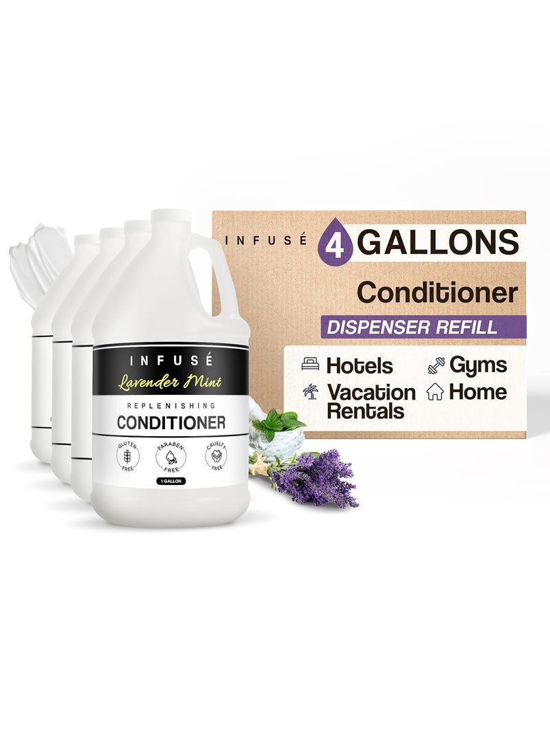 Terra Pure Terra Pure Infuse Lavender Mint Hotel Conditioner  1 Gallon  For Hospitality  Vacation Rentals to Refill Dispensers  4 Gallons 