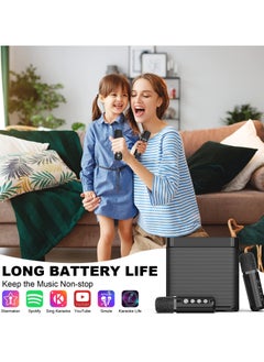 Generic Portable Karaoke Machine Bluetooth Pa Speaker System With 2 Uhf Wireless Microphones, Supports Tf/Usb, Aux Input  - Image 3