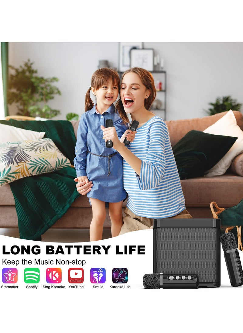 Generic Portable Karaoke Machine Bluetooth Pa Speaker System With 2 Uhf Wireless Microphones, Supports Tf/Usb, Aux Input  - Image 3