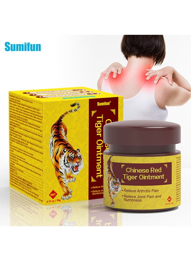Sumifun Chinese Red Tiger Relief Pain Ointment 20g, Relieve Arthritis Pain, Joint Pain and Numbness, Hot Muscle Relaxer Patch to Promote Blood Flow for Neck Elbow Shoulder Joint and Knee Pain - Image 1