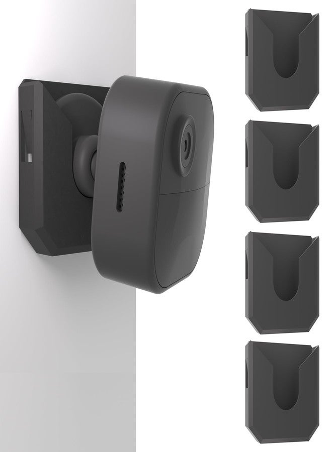 Zwolf Pack of 4 Wall Mount for Blink Camera Outdoor 4 / Blink Mini 2 / Mini, No-Drill Adhesive Installation (Black, 4 Pack) - Image 1