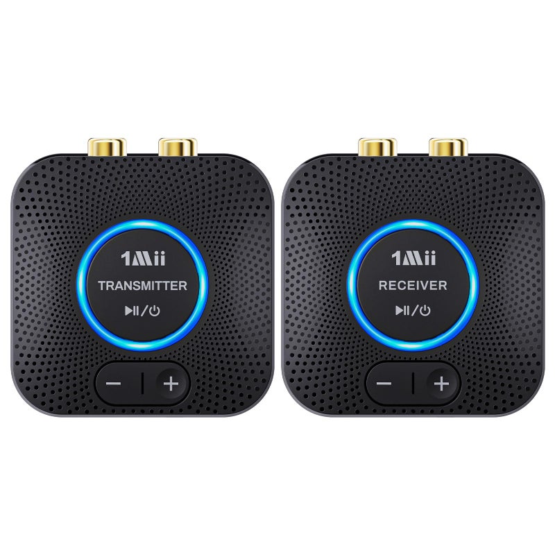 1Mii 24GHz Wireless Audio Transmitter Receiver Set 1 TX1 RX for TV 262Ft80M Long Range 25ms Low Latency with AUX RCA inOut Wireless Audio Adapter for TV PC Powered Speaker Amplifier Soundbar - Image 2