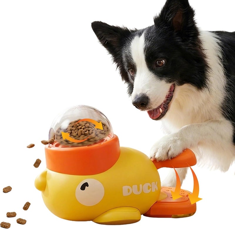2-in-1 Interactive Dog Slow Feeder Puzzle Toy - Duck Shaped Design for Small to Medium Dogs - Image 1