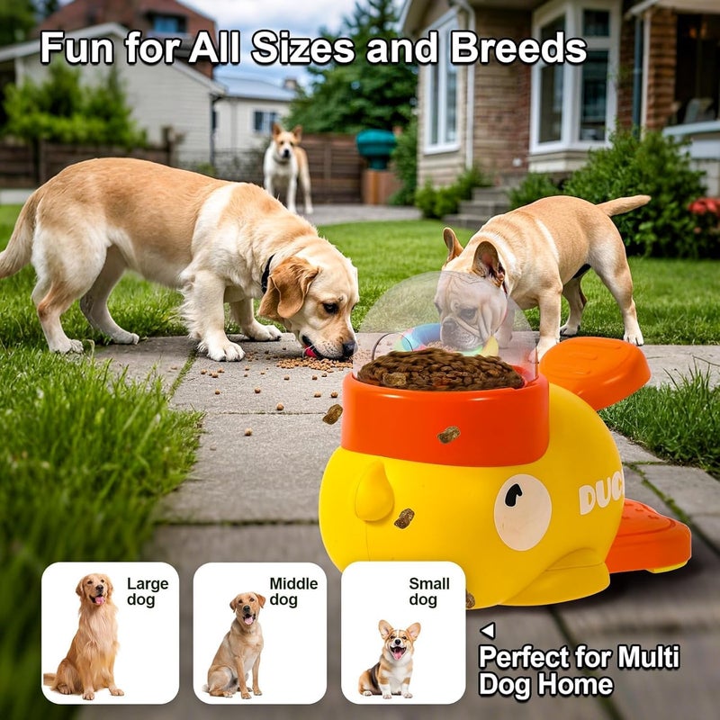 2-in-1 Interactive Dog Slow Feeder Puzzle Toy - Duck Shaped Design for Small to Medium Dogs - Image 5