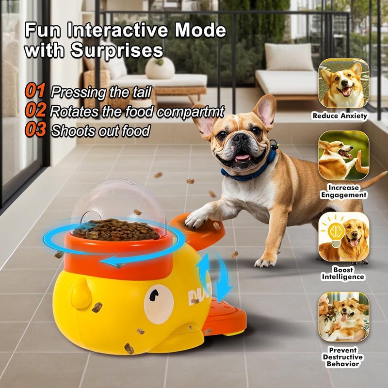 2-in-1 Interactive Dog Slow Feeder Puzzle Toy - Duck Shaped Design for Small to Medium Dogs - Image 2