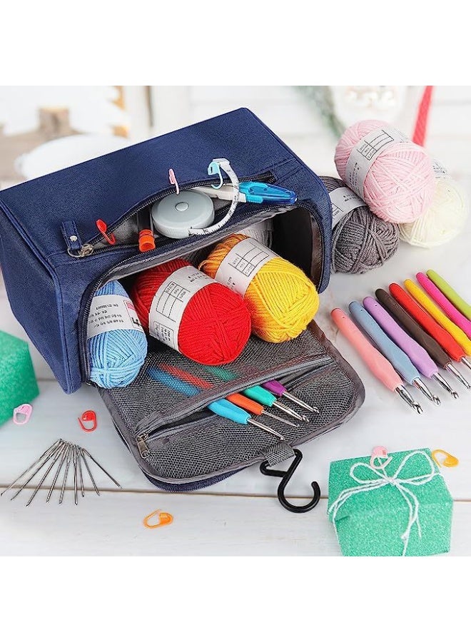Bukela 46 Piece Crochet Hook and Yarn Set, Beginner Crochet Kit for Adults-Crochet Kits Includes Crochet Hooks Knitting Bag Crochet Yarn for Crocheting Instruction Knitting Kit Crochet Supplies Gift - Image 2