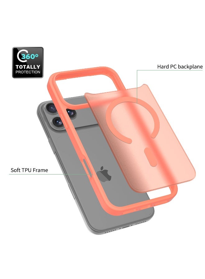 ZXING ‌Magnetic iPhone17 Pro Max Case Orange MagSafe Slim 360 Drop Protection - Image 4