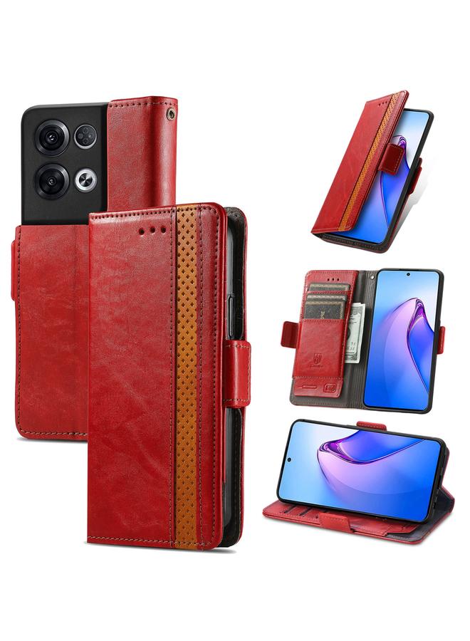 اس-توب جراب لهاتف OPPO Reno8 Pro CaseNeo Splicing جراب هاتف جلدي مزدوج مغناطيسي - Image 1