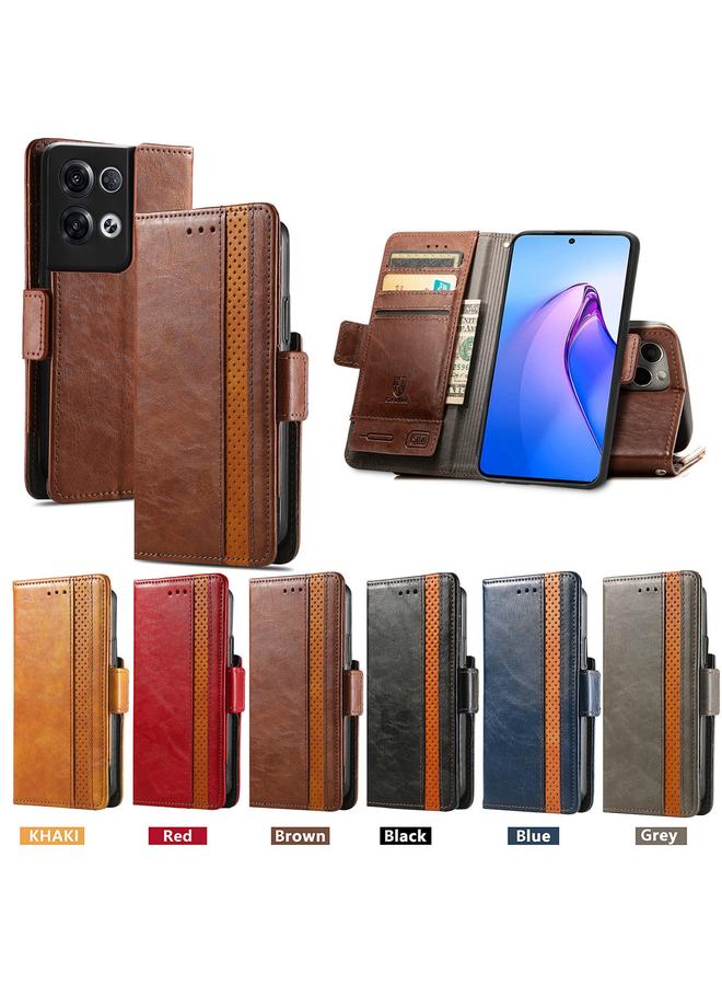 اس-توب جراب لهاتف OPPO Reno8 Pro CaseNeo Splicing جراب هاتف جلدي مزدوج مغناطيسي - Image 5