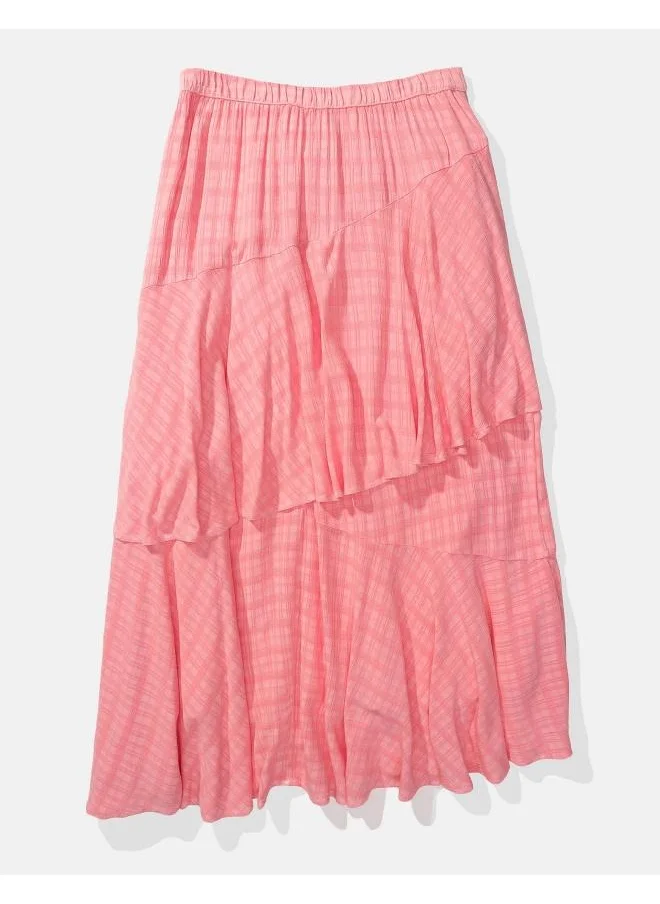 American Eagle Asymmetric Tiered Midi Skirt