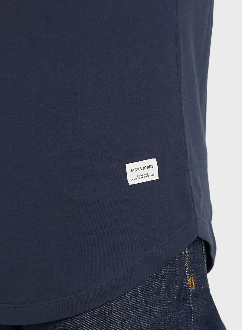 JACK & JONES 3 Pack Essential Crew Neck T-Shirt