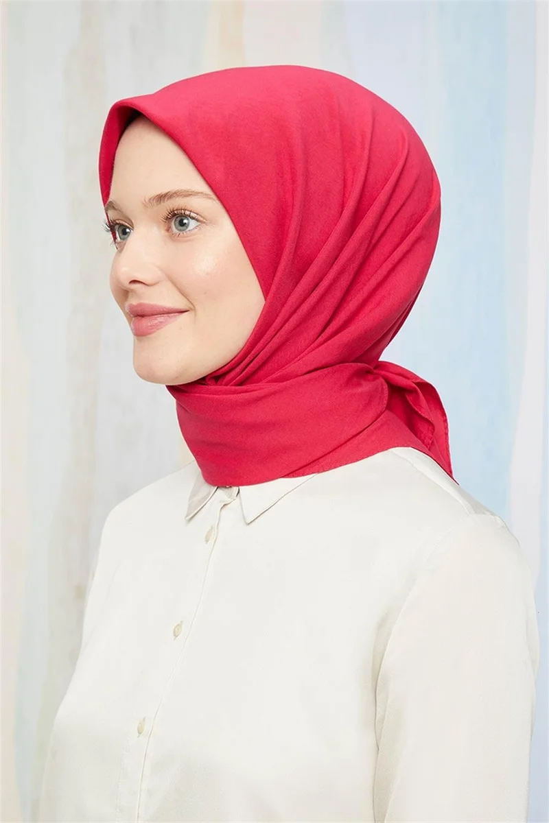 Levidor  Fuchsia Cotton Jazz Square Scarf for Women | Best Price UAE