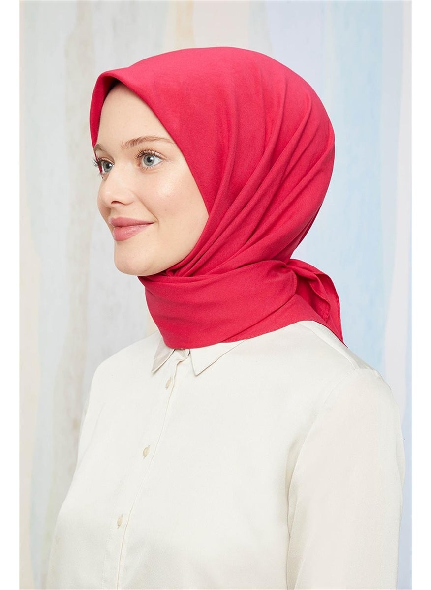 Levidor Fuchsia Cotton Jazz Square Scarf  - Image 3