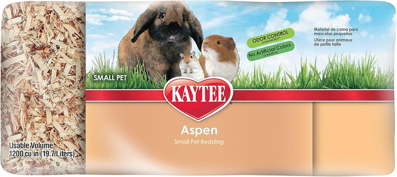 Kaytee Aspen Small Animal Pet Bedding For Pet Guinea Pigs, Rabbits, Hamsters, Gerbils, and Chinchillas, 19.7 Liters - Image 3