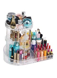 FEELING MALL FEELING MALL Rotating Makeup Organizer Station Nail Bar, 360° Rotating Adjustable Carousel With Tray For Cosmetics, Skincare, Etc. Great For Vanity, Bathroom, Bedroom  - Image 3