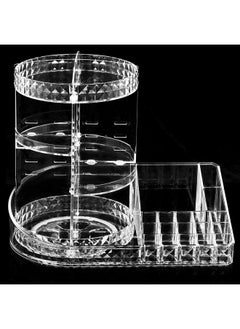 FEELING MALL FEELING MALL Rotating Makeup Organizer Station Nail Bar, 360° Rotating Adjustable Carousel With Tray For Cosmetics, Skincare, Etc. Great For Vanity, Bathroom, Bedroom  - Image 5