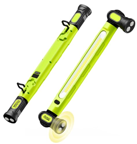 MechaniLite Under Hood Work Light Bar 3000LM LED Magnetic Light Bar with Hooks 5200mAh Cordless Rechargeable Hood Light Fathers Day Dad Gifts for MenMechanicCar RepairingGarageGreen1 Pack - Image 1
