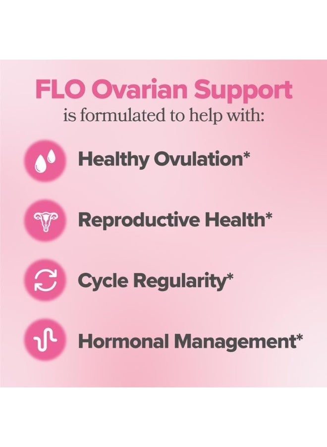 فلو FLO دعم صحة المبايض - توازن الهرمونات للنساء، مكمل مع DIM وMyo & D-Chiro Inositol وحمض الفوليك - يدعم الإباضة الصحية وانتظام الدورة - 30 حصة - Image 4