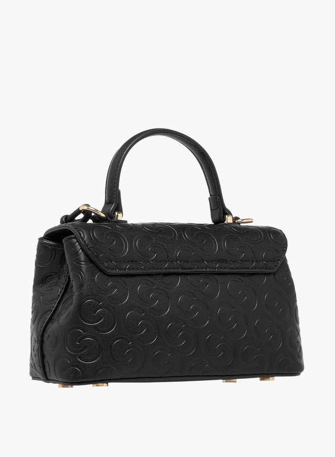 سيليست حقيبة كروس بودي بنقش المونوغرام مع حزام قابل للفصل وإغلاق ملتوي - Image 4