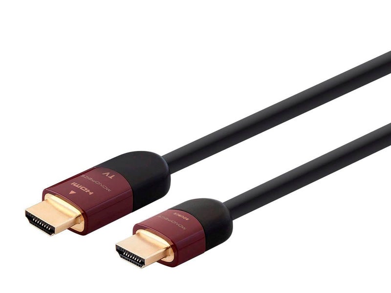 Monoprice HDMI High Speed Active Cable - 4K@60Hz, HDR, 18Gbps, YUV, 4:4:4, CL2, 26AWG, 45 Feet, Black - Cabernet Ultra Series - Image 1