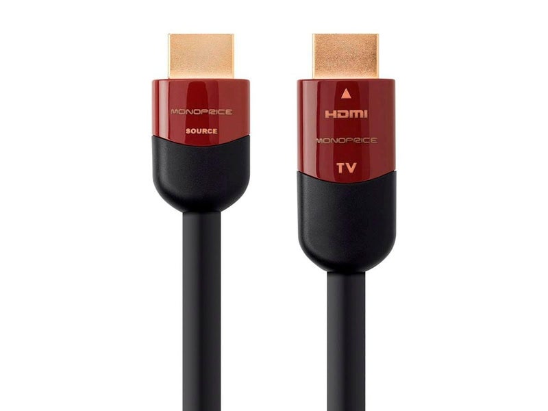 Monoprice HDMI High Speed Active Cable - 4K@60Hz, HDR, 18Gbps, YUV, 4:4:4, CL2, 26AWG, 45 Feet, Black - Cabernet Ultra Series - Image 2