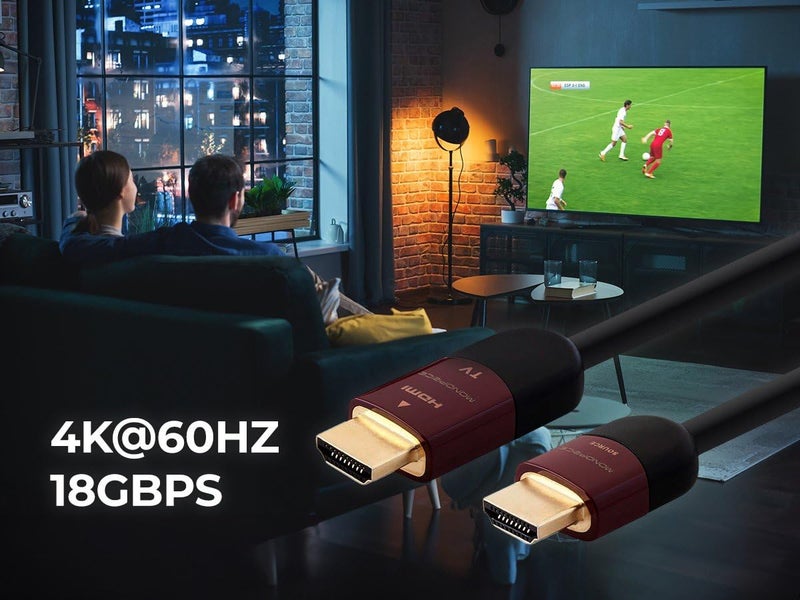 Monoprice HDMI High Speed Active Cable - 4K@60Hz, HDR, 18Gbps, YUV, 4:4:4, CL2, 26AWG, 45 Feet, Black - Cabernet Ultra Series - Image 5