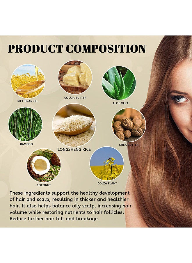 EELHOE EELHOE 80g Anti-hair Loss Rice Shampoo Bar Rice Essence Hair Conditioner Soap Balance Oil Nourish Hair  - Image 5