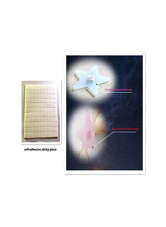 Zaboon Luminous Plastic 3D Stars Glow In The Dark Wall Stickers For Decorative Kids Bedroom Living Room Multi Color - Image 2