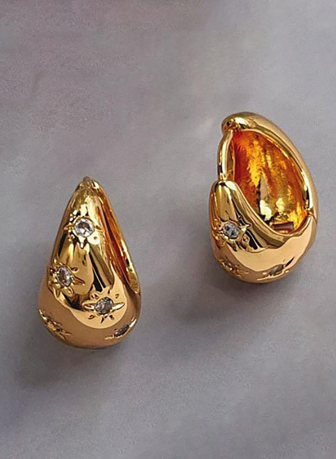 Styli Embellished Dome Earrings