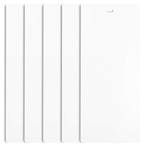 DALIX PVC Vertical Blind Replacement Slats Curved Smooth White 58.5 x 3.5 (5-Pack) - Image 1