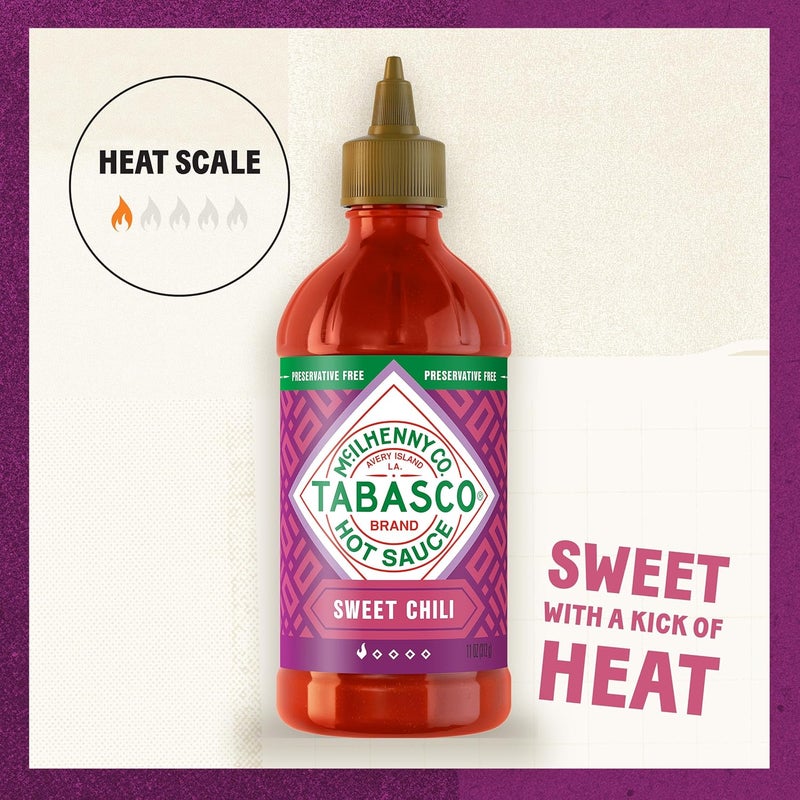 TABASCO Brand Sweet & Spicy Sauce - Mild Hot Sauce in Easy Squeeze Bottle, 11 Oz - Image 3
