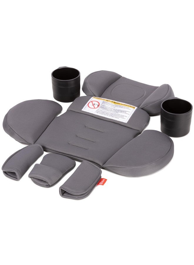 Diono Radian 3R Comfort Travel Kit, Infant Car Seat Accessory, Compatible with Radian 3R, 7-Piece Kit (2 Harness Pads, 1 Buckle Pad, Head Cushion, Seat Cushion, 2 Cupholders), Gray Storm - Image 1