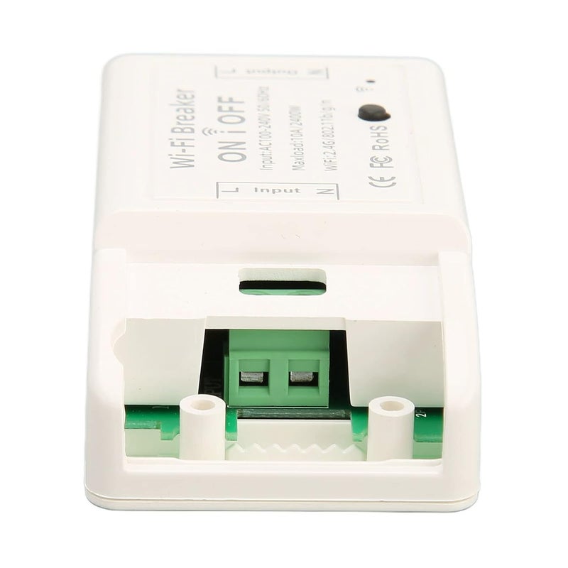 مفتاح إضاءة ذكي AC100 240V 10A، مقاس 88x39x24 مم من البولي كربونات مع مسامير تثبيت، مثالي للإضاءة والمراوح وسخانات الجراج. - Image 2