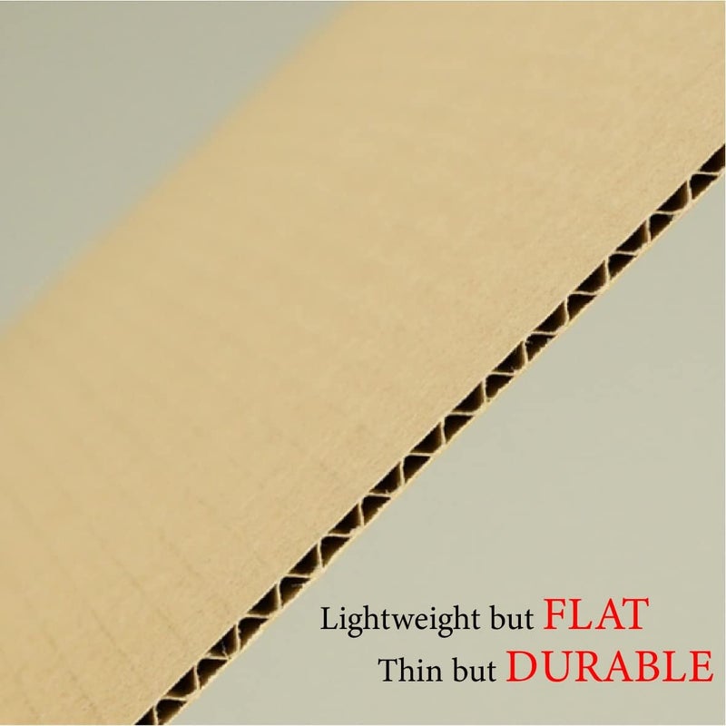 ANSSDO 200 Packs 5x7 Inch Corrugated Cardboard Sheets, Premium Brown White Corrugated Pads Cardboard Inserts Bulk Flat for T-Shirts, Shipping, Mailing, DIY Décor and Crafts - Image 2