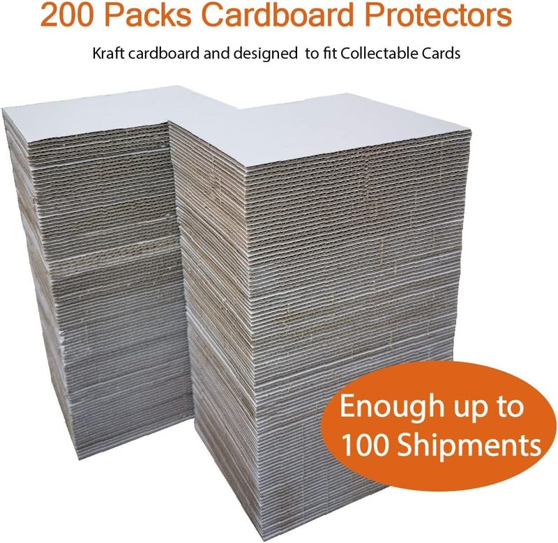 ANSSDO 200 Packs 5x7 Inch Corrugated Cardboard Sheets, Premium Brown White Corrugated Pads Cardboard Inserts Bulk Flat for T-Shirts, Shipping, Mailing, DIY Décor and Crafts - Image 3