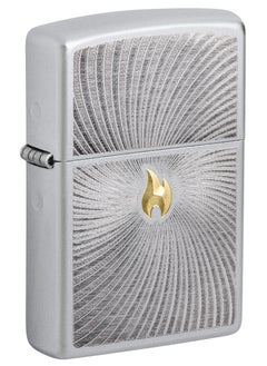 Ae181401 205 Zippo Spiral Satin Chrome Windproof Lighter